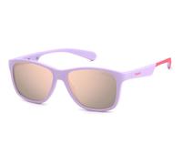 Polaroid Junior Polaroid PLD 8052/S QCK/JQ Gafas de sol Plástico Violeta opaco Multicolor Cuadrada Polarizado Multicapa