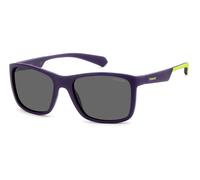 Polaroid Junior Polaroid PLD 8053/S 80Z/M9 Gafas de sol Plástico Azul opaco Gris Cuadrada Polarizado