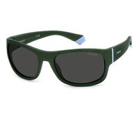 Polaroid Junior Polaroid PLD 8064/S 1ED/M9 Gafas de sol Verde Gris Cuadrada Polarizado