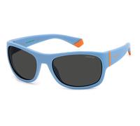 Polaroid Junior Polaroid PLD 8064/S MVU/M9 Gafas de sol Azul claro Gris Cuadrada Polarizado