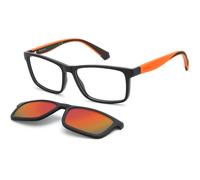 Polaroid Junior Polaroid PLD D854/C RC2/OZ Monturas ópticas Ecopoliamida Negro Rojo Cuadrada Polarizado Multicapa