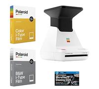 Polaroid Lab - Impresora fotográfica de película instantánea + película de color Polaroid + película blanca y negra Polaroid + paño de microfibra