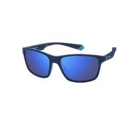 Polaroid Hombre PLD 2153/S FLL/5X Gafas de sol Borrador Azul Azul Envolvente Polarizado Espejo
