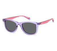 Polaroid Gafas de sol PLD 8060/S 789/M9 Niños Plástico Polarizadas Cuadradas Lila/Gris