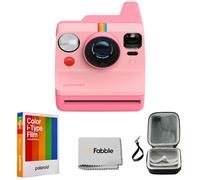Polaroid Now - Cámara de película instantánea I-Type de segunda generación + película de color para I-Type + álbum negro + correa colorida para el cuello (Polaroid Now Generation 3, rosa)