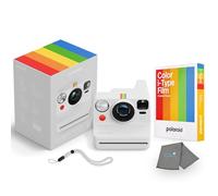 Polaroid Now+ - Cámara instantánea i-Type de 3ª generación + paquete de 8 películas de color i-Type, controlada por aplicación conectada por Bluetooth, color blanco, paquete de cámara Polaroid con un