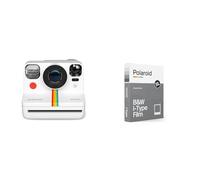 Polaroid Now+ Gen 2 Camara Instantánea, Blanco, Sólo cámara & Película Instantánea Blanco y Negro para i-Type, Negro y Blanco (Película en Blanco y Negro), Paquete Individual (8 Fotos)