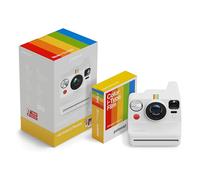 Polaroid - Now+ Gen 3 - Cámara instantánea con conexión Bluetooth - Paquete de cámara + película en Color (16 Fotos) Blanco (6563)