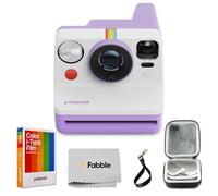 Polaroid Now Generation 3 I-Type - Cámara instantánea (morado) con película tipo I a color (8 exposiciones), funda protectora dura, cable de carga USB-C y correa de muñeca