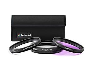 Polaroid Optics PL3FIL46 - Juego de filtros de 46 mm de 3 piezas (UV, CPL, FLD)