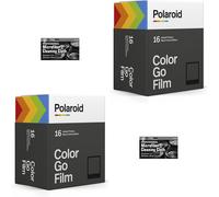 Polaroid Originals Go Instant Color Film - Black Frame - for The Polaroid GO Camera - 2 Double Packs with Cloths (32 Photos)