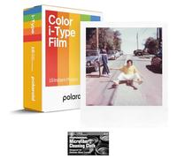 Polaroid - Película de color instantánea para cámaras i-Type, paquete de 2, paquete de 16 fotos instantáneas con un paño de limpieza