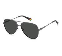 Polaroid Unisex Polaroid PLD 6187/S KJ1/M9 Gafas de sol Metal Barril de fusil Gris Piloto Polarizado