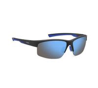 Polaroid Hombre PLD 7018/N/S 0VK/5X Gafas de sol Policarbonato Negro Azul Geométrico Polarizado Espejo
