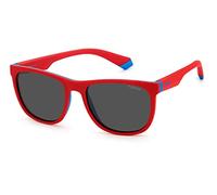 Polaroid Niños PLD 8049/S 4E3/M9 Gafas de sol Plástico Rojo Gris Cuadrada