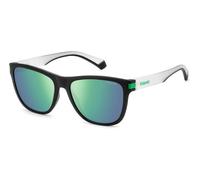 Polaroid Unisex PLD 2138/S 3OL/5Z Gafas de sol Plástico Negro opaco / Verde Verde Cuadrada Polarizado Espejo