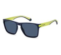 Polaroid Unisex PLD 2139/S FLL/C3 Gafas de sol Plástico Azul opaco Azul Cuadrada Polarizado
