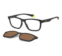 Polaroid Unisex PLD 2147/CS 003/HE Monturas ópticas Plástico Negro Marrón Cuadrada Polarizado