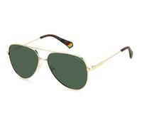 Polaroid Unisex PLD 6187/S J5G/UC Gafas de sol Metal Oro Verde Piloto Polarizado