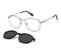 Polaroid Unisex PLD 6205/CS V81/M9 Gafas de sol Metal Rutenio oscuro / Negro Gris Cuadrada Polarizado