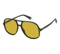 Polaroid Unisex PLD 6217/S 003/MU Gafas de sol Plástico Negro Piloto Polarizado