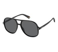 Polaroid Unisex PLD 6217/S 807/M9 Gafas de sol Plástico Negro Gris Piloto Polarizado