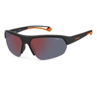 Polaroid Unisex PLD 7048/S 8LZ/BG Gafas de sol Plástico Negro Rojo Geométrico Polarizado Sombreado
