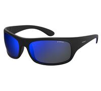 Polaroid Unisex Polaroid 07886 003/5X Gafas de sol Plástico Negro Azul Cuadrada Espejo