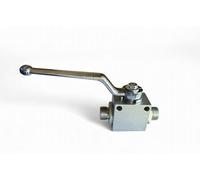 POLBERIS Válvula de bola BKH de 3/8 pulgadas, 500 bar de dos vías con rosca métrica, válvula de bloque de dos vías, bidireccional, interruptor de cierre bidireccional