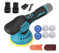 Polchero de Buffer de Automóviles Inalámbrico, Pulidoras de Automóviles y Amortiguadores 8 Velocidades Variables a 6000 Rpm con 2 Piezas de 12V 2000Mah Para Detalles de Automóviles, Bote, Pared