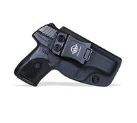 PoLe.Craft IWB Tactical KYDEX Gun Holster Custom Fits: Ruger LC9 / LC9S / Ruger LC380 / Ruger EC9S Funda Pistola Case Inside Concealed Carry Holster Guns Accessories (Black, Right Hand Draw (IWB))
