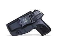 PoLe.Craft IWB Tactical KYDEX Gun Holster Custom Fits: Ruger LC9 / LC9S / Ruger LC380 / Ruger EC9S Funda Pistola Case Inside Concealed Carry Holster Guns Accessories (Black, Left Hand Draw (IWB))