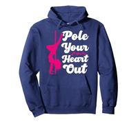 Pole Dance Baile - Bailarina Pole Dance Sudadera con Capucha, Unisex para Adultos, Azul Marino, L