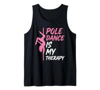 Pole Dance Es Mi Terapia Bailarina Rosa Camiseta sin Mangas