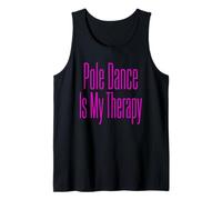 Pole Dance es mi Terapia Tipografía de Pole Dancing Camiseta sin Mangas