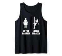Pole Dance per il Fidanzato Divertente La MIA Ragazza Pole Camiseta sin Mangas