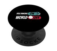 Pole Dancing ON Switch World Off Bailarina PopSockets PopGrip Adhesivo