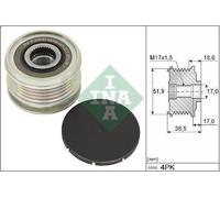 Polea, alternador INA 535 0346 10 para TWINGO III (BCM_, BCA_) 1 2015-2019