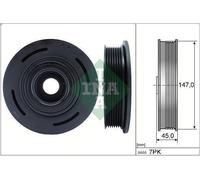 Polea del cigüeñal con amortiguador de vibraciones 544 0098 10 INA para RENAULT
