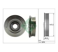Polea del cigüeñal con amortiguador de vibraciones 544 0094 10 INA para OPEL