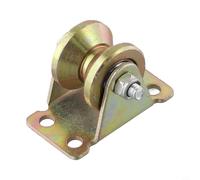 Polea de acero con rodamientos de bolas dobles para cuerdas de 8 mm, rueda loca de ranura en V de 30/50/60/80/95 mm, carga segura de 50 kg, polea galvanizada resistente (32 mm)