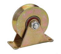 Polea de acero para cables de 1 a 8 mm con 2 rodamientos de bolas, rueda de ranura en V de 30 mm a 95 mm, polea de elevación resistente para carga máxima de 200 kg, acero galvanizado para (80 mm)