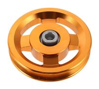 Polea de Aluminio para Gimnasio en Casa Superficie Antideslizante Dorada | Accesorio Durable para Técnicos de Equipos, Compatible Máquinas de Cable y Estaciones de Fuerza