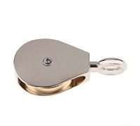 Polea de bloque de corona fija de aleación de zinc diseñada para uso de mini polea individual en modelado técnico y para sistemas mecánicos de bricolaje (52 mm)