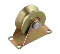 Polea de cable de acero de 30 mm con ranura en V con rodamientos dobles para cuerdas de 1 a 8 mm de hasta 200 kg de carga en puertas correderas y aparejos (60 mm)