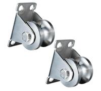 Polea de cable de acero inoxidable con rodamientos dúplex, polea de cuerda for sistema de poleas, equipo de gimnasio, puerta corrediza.(32mm-2 PCS)