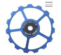 Polea de cerámica for desviador Trasero de Bicicleta, Rueda de Cambio de aleación de Aluminio, 10T-17T for Bicicletas de 7/8/9/10/11 velocidades(Blue,12T)