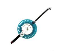 Polea de cometa para vuelo y pesca de cometas, rueda de cuerda de 22 cm con sistema de gestión de línea, herramienta deportiva al aire libre de dos usos para cometa de cristal (ABS azul, 22 cm)