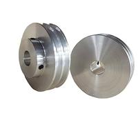 Polea de correa, 1 pieza de aleación de aluminio con doble ranura, diámetro exterior: 80 mm, polea de motor de husillo de torno con ranura en V(10 mm)