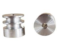 Polea de correa, 2 piezas/juego, diámetro exterior de 30 mm, husillo de torno doble de aleación de aluminio con ranura en V for correa redonda de PU de 6 mm(6 mm)